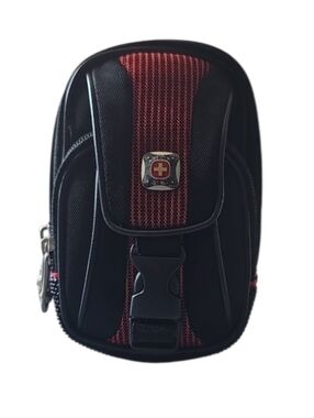 Wenger Swiss Army Camera Case Black Red Travel Pouch Strap Storage Bag Outdoor